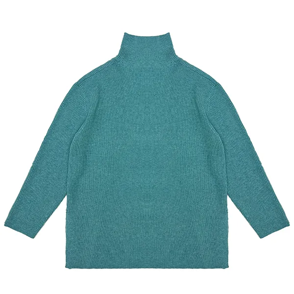 half zip ribbed knit sweater oem manufacturer back