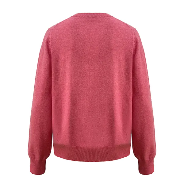 relaxed fit varsity chenille patch knit sweater back