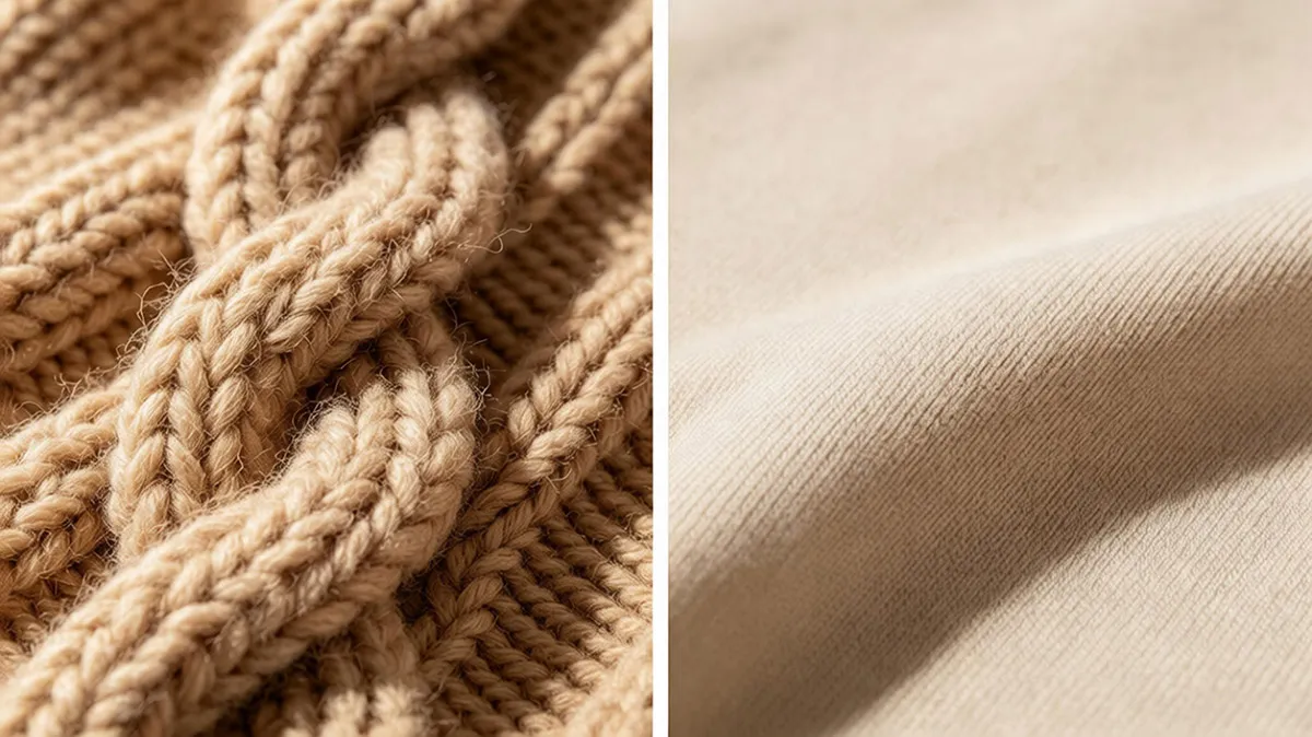 knitwear-fabric-gauge-comparison-showing-chunky-3g-cable-knit-pattern-versus-ultra-fine-high-density-flat-knit-sweater-texture