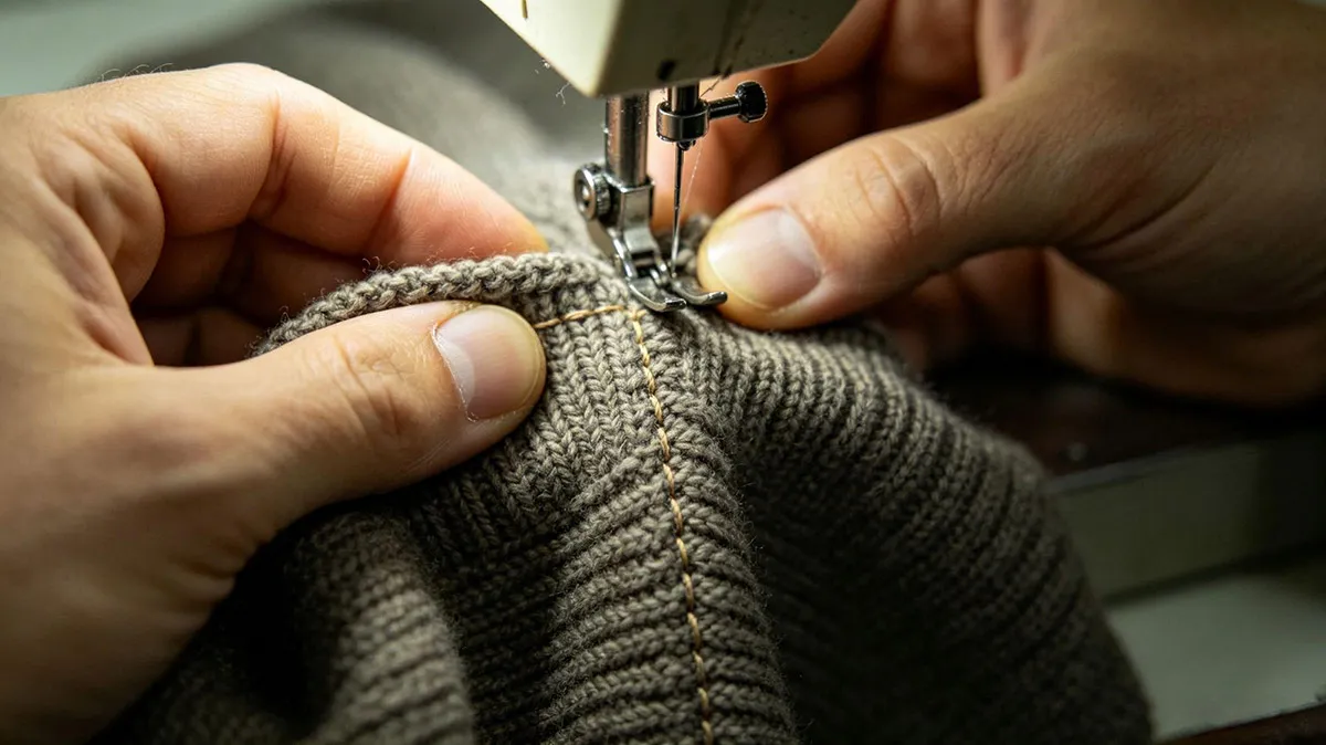Sweater linking and assembly process for drop shoulder knitwear