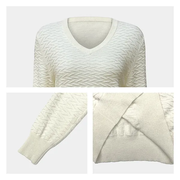 v neck chevron ribbed knit pullover knitting details