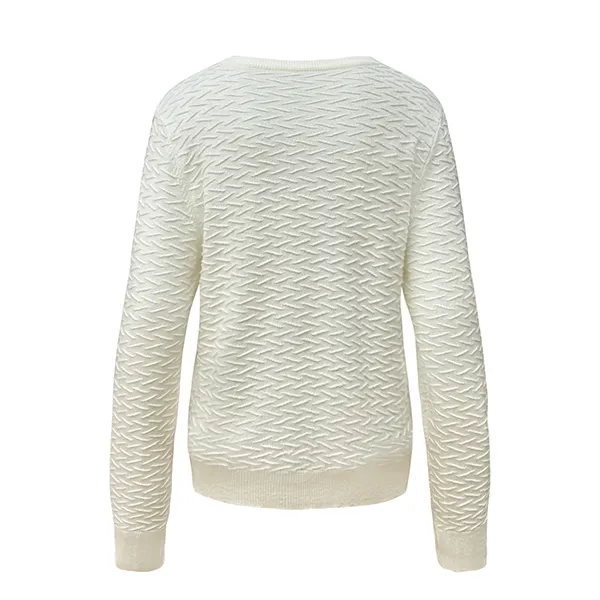 v neck chevron ribbed knit pullover back