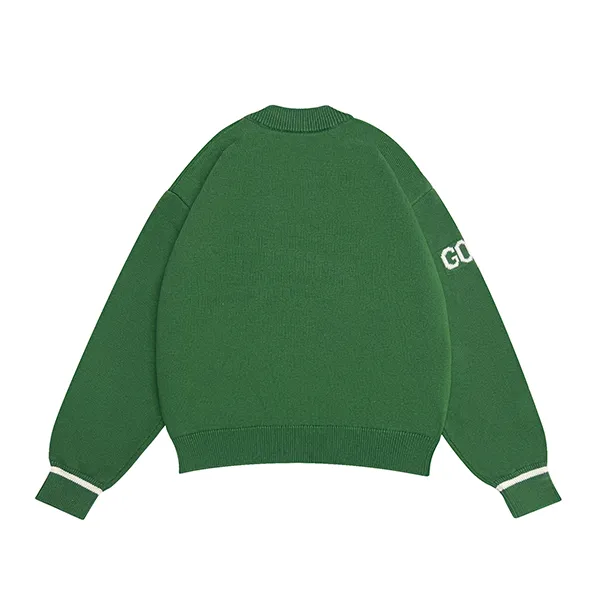 v-neck golf embroidered knit pullover back