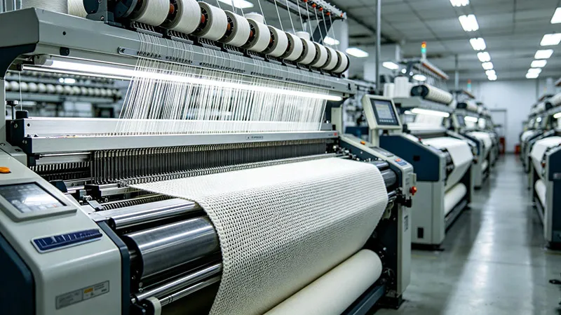 Shima Seiki computerized flat knitting machine operating in JM Sweater factory for custom knitwear production
