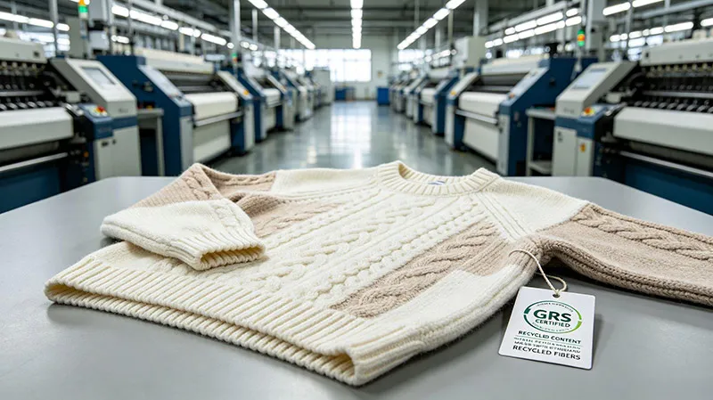 GRS certified sweater manufacturer factory production line