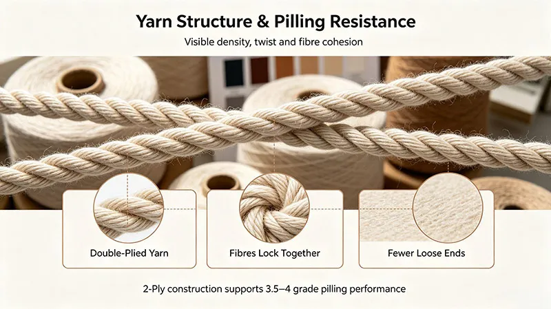 2 ply yarn structure anti pilling knitwear hoodie