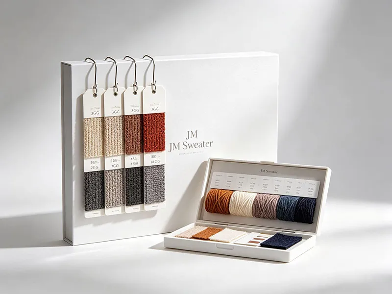 sweater gauge physical swatch cards and yarn book