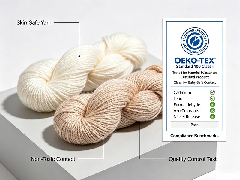 OEKO-TEX Class 1 pet safe yarn cones for sweater manufacturing