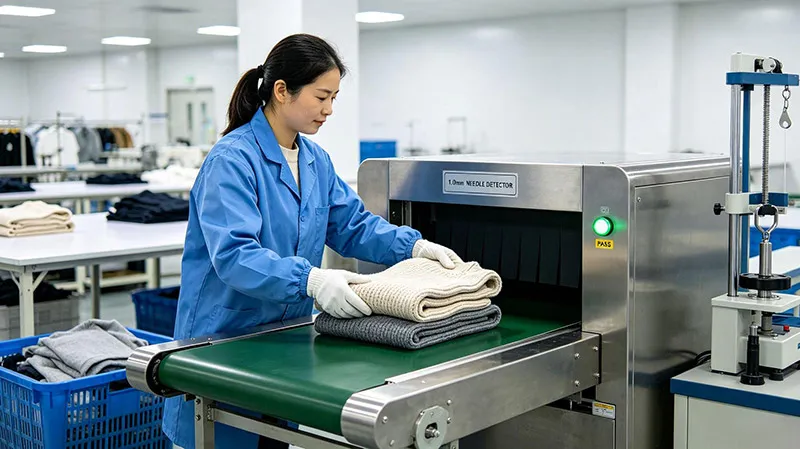 1.0mm needle detector quality control inspection for pet clothing