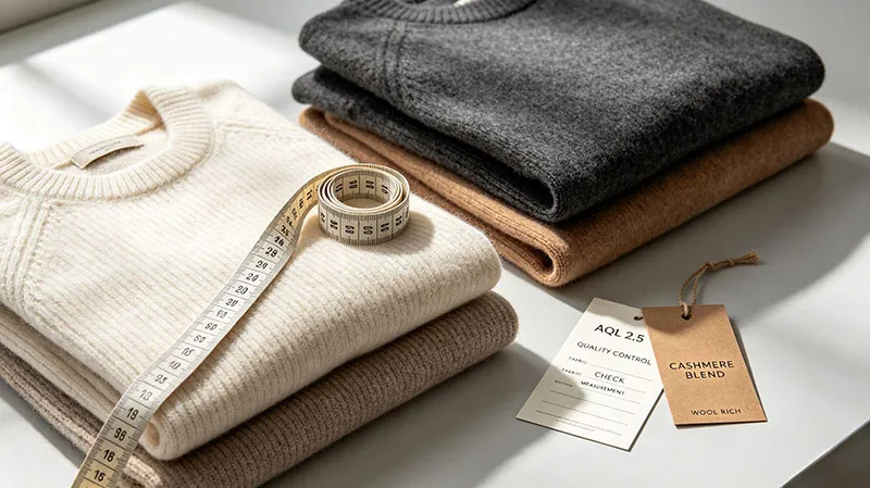 AQL 2.5 quality control standards for luxury sweater manufacturing